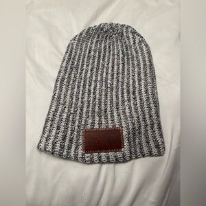 Love Your Melon Dark Blue and White Beanie